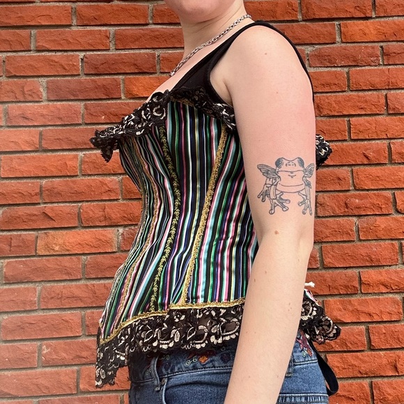 Vintage fantasy clowncore regency corset - Picture 4 of 13